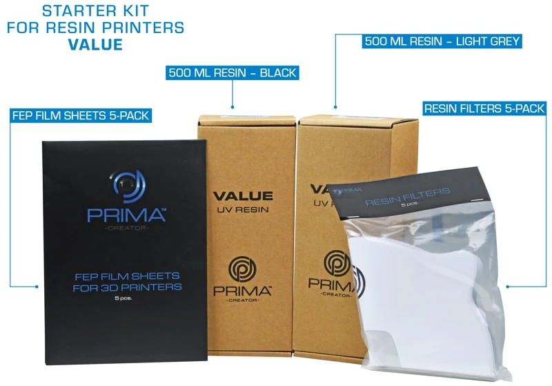 PrimaCreator Starter Kit for Resin Printers Value
